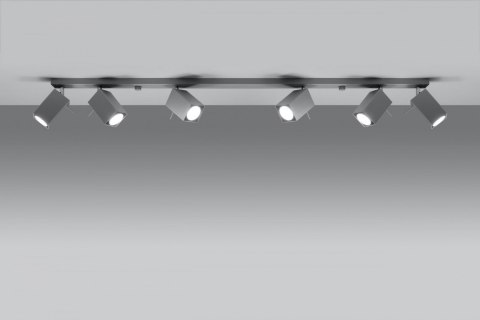 Plafon MERIDA 6L Szary