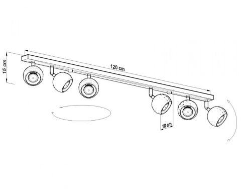 Plafon OCULARE 6L Biały