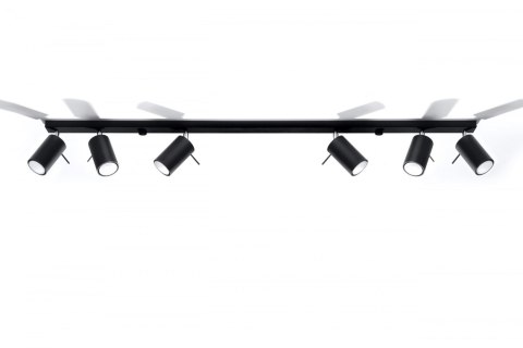 Plafon RING 6L Czarny