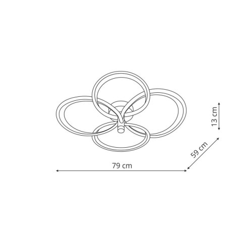 Azina 4 Plafon złota LED