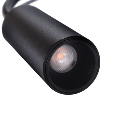 Elastyczna lampa do szyn magnetycznych UN5-YDL20 Micro Magnetic 3W 3000K czarna