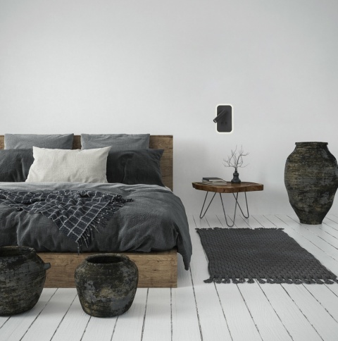 Kinkiet do sypialni Doria WL-83957-1-BK