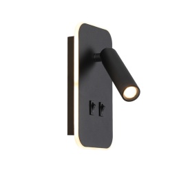 Kinkiet do sypialni Doria WL-83957-1-BK