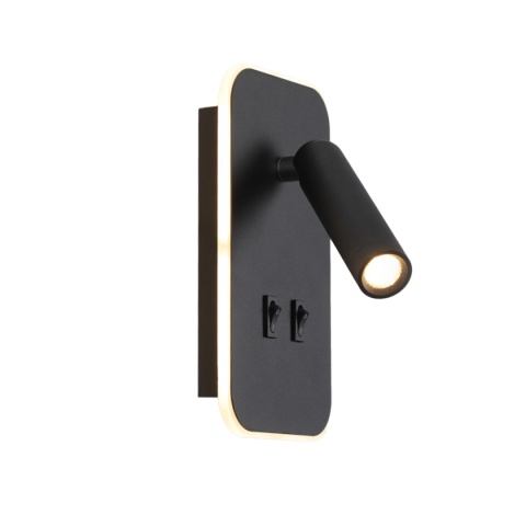 Kinkiet do sypialni Doria WL-83957-1-BK