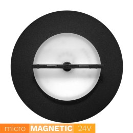 Kinkiet indirect okrągły do szyn magnetycznych UN5-YSBD Micro Magnetic 9W 4000K czarny