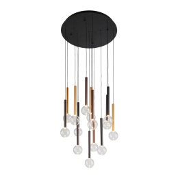 Nowoczesna lampa wisząca Alinos PND-24019-14A-BK