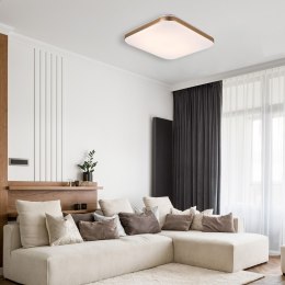 Plafon kwadratowy Babilon 38 cm złoty LED 4000K