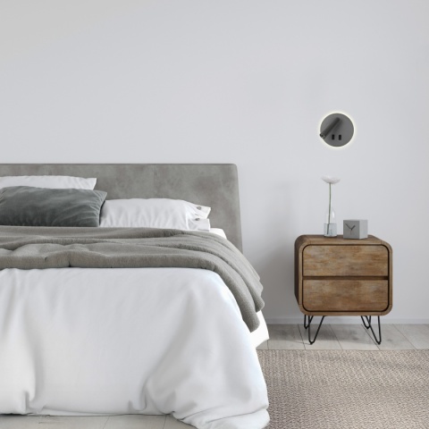 Kinkiet do sypialni szary Farla WL-53742-1-GR