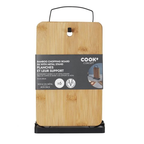Zestaw 6 desek do krojenia bambusowych