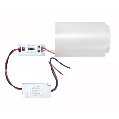 Oprawa natynkowa LED DABI PZE-930 CCT 3000-6000K 8W biała