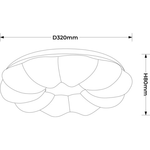 Plafon Ariva 33 cm biały LED 4000K