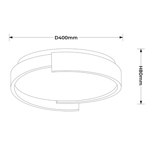 Plafon Halo 38 cm biały LED CCT