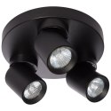 Plafon Pointa czarny 3xGU10