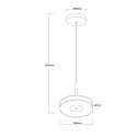 Wisząca lampa Casy dymna LED CCT