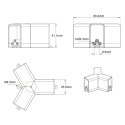 Łącznik 3L 120 elektryczny do oświetlenia modułowego Geometric System New