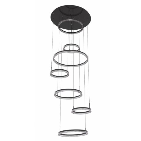 Lampa wisząca do antresoli Hall 350 cm czarny LED CCT