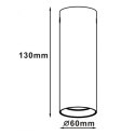 Tuba natynkowa Manacor 13 cm czarna 1xGU10