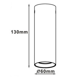 Tuba natynkowa Manacor 13 cm czarna 1xGU10