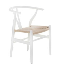 Krzesło Wicker Naturalne białe inspirowa