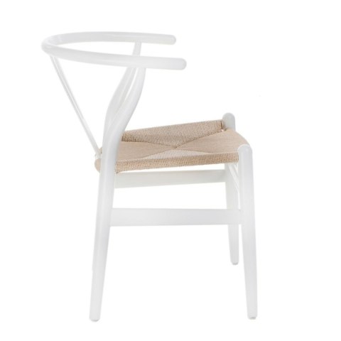 Krzesło Wicker Naturalne białe inspirowa