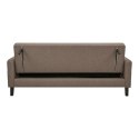 Sofa rozkładana Milton brązowa/ czarne