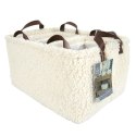 Zestaw 3 koszy Boucle kremowe