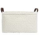 Zestaw 3 koszy Boucle kremowe