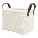 Zestaw 3 koszy Boucle kremowe