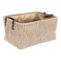 Zestaw 3 koszy Sztruks taupe