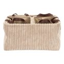 Zestaw 3 koszy Sztruks taupe