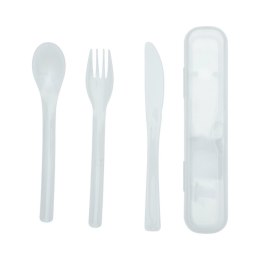 Zestaw plastikowych sztućców biały