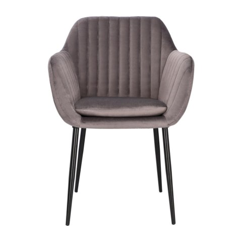 Krzesło Emilia Velvet dark grey/black