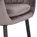 Krzesło Emilia Velvet dark grey/black