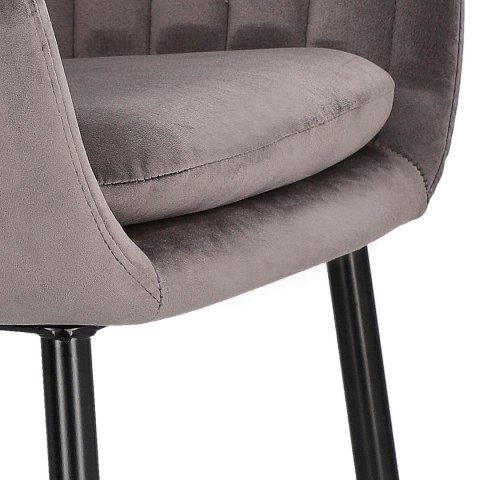 Krzesło Emilia Velvet dark grey/black
