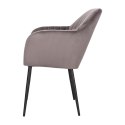 Krzesło Emilia Velvet dark grey/black