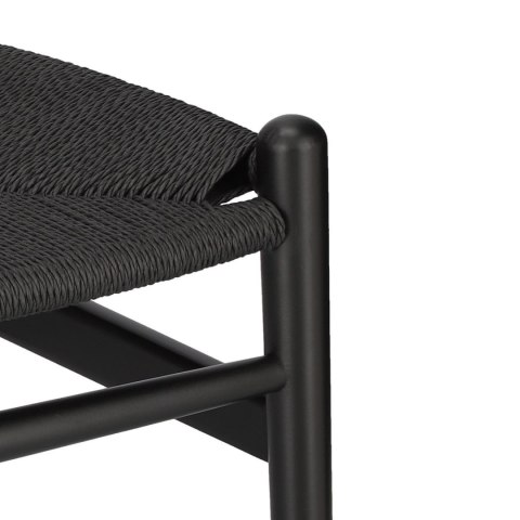 Krzesło Wicker Czarne czarny inspirowany