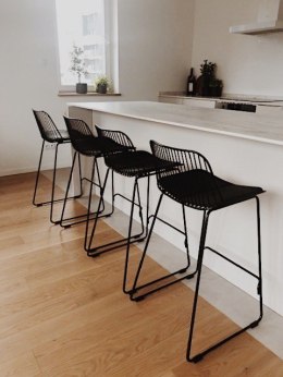 Krzesło barowe Dill High czarne z czarną