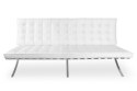 Sofa BA2 2 osobowa, biała ekoskóra