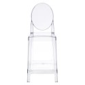 Stołek barowy Viki transparentny 65cm