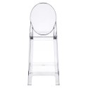 Stołek barowy Viki transparentny 65cm
