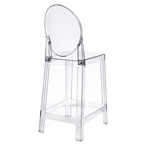 Stołek barowy Viki transparentny 65cm
