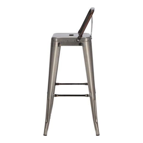 Hoker Paris Back Short 75cm metaliczny