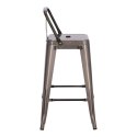 Hoker Paris Back short 66cm metaliczny