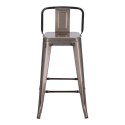 Hoker Paris Back short 66cm metaliczny