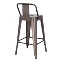 Hoker Paris Back short 66cm metaliczny