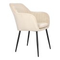 Krzesło Emilia Velvet sand /black