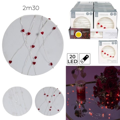Girlanda 20 LED Serca
