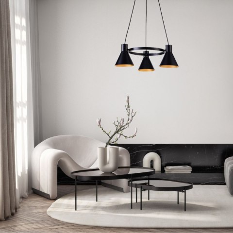 LAMPA SUFITOWA WISZĄCA CANDELLUX MORE 33-71156 E27 CZARNY MATOWY
