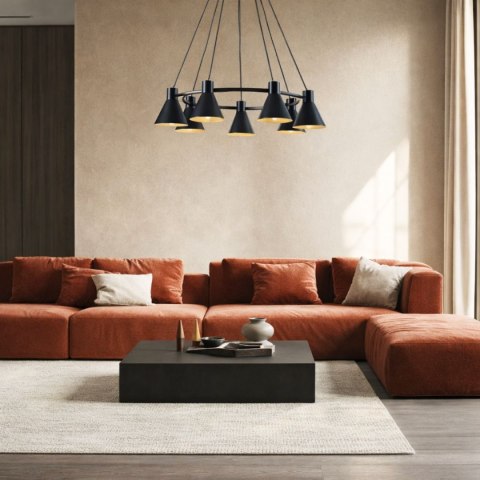 LAMPA SUFITOWA WISZĄCA CANDELLUX MORE 37-71170 E27 CZARNY MATOWY