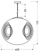 LAMPA SUFITOWA WISZĄCA CANDELLUX CLUB 31-51219 E27 PATYNOWY